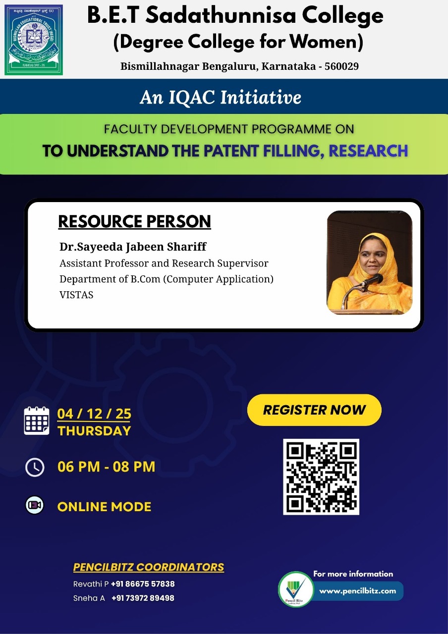  B.E.T Sadathunnisa College for Women