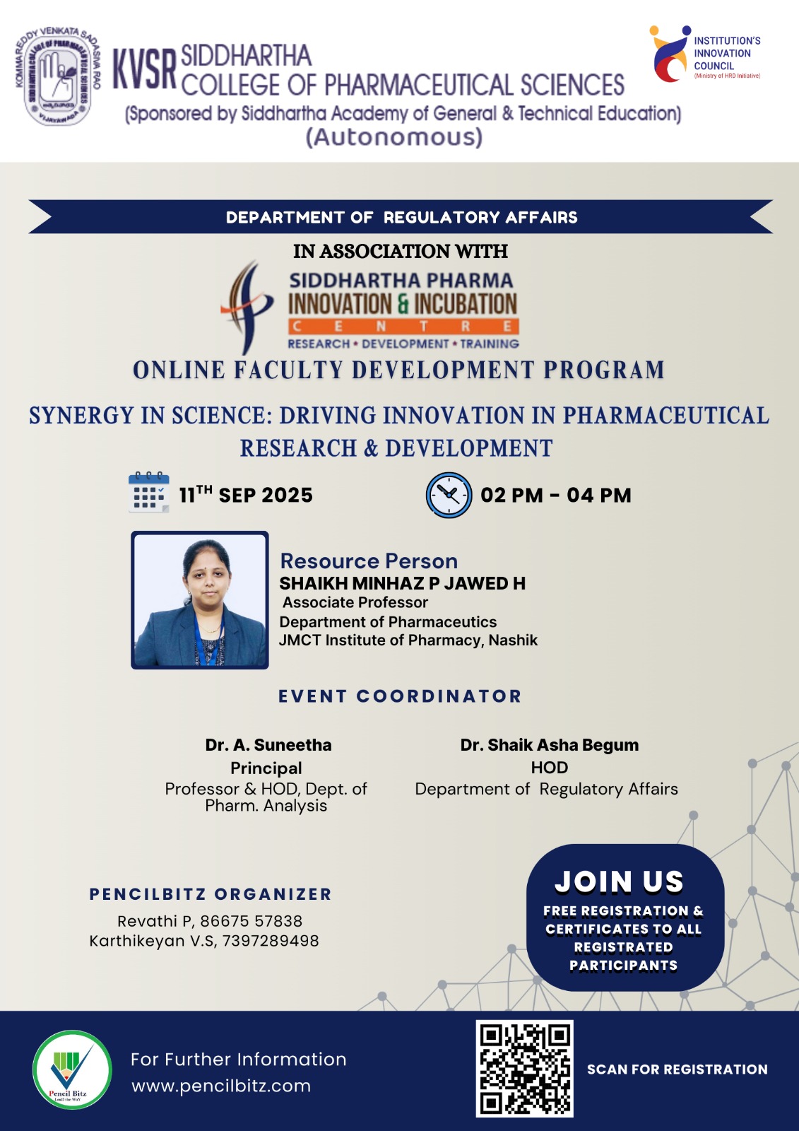 KVSR Siddhartha college of pharmaceeutical sciences