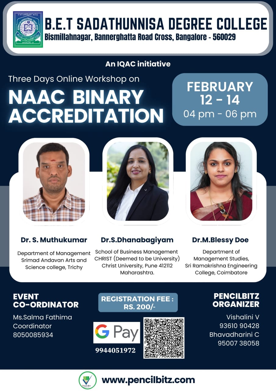 BET Sadathunnisa Degree College