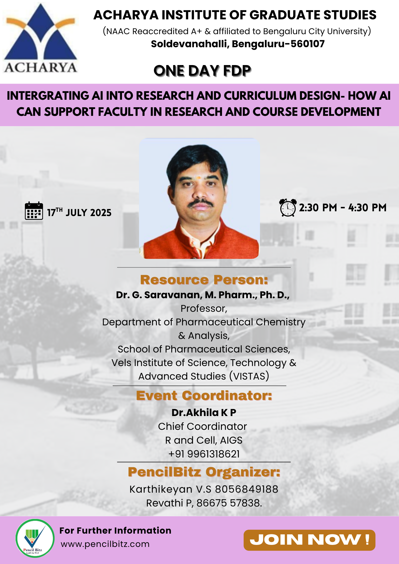 Acharya Institute Of Graduate Studies