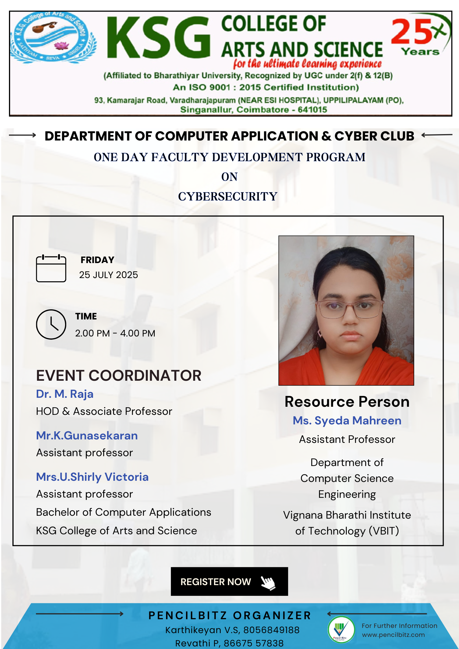 Ksg College of Arts and Science