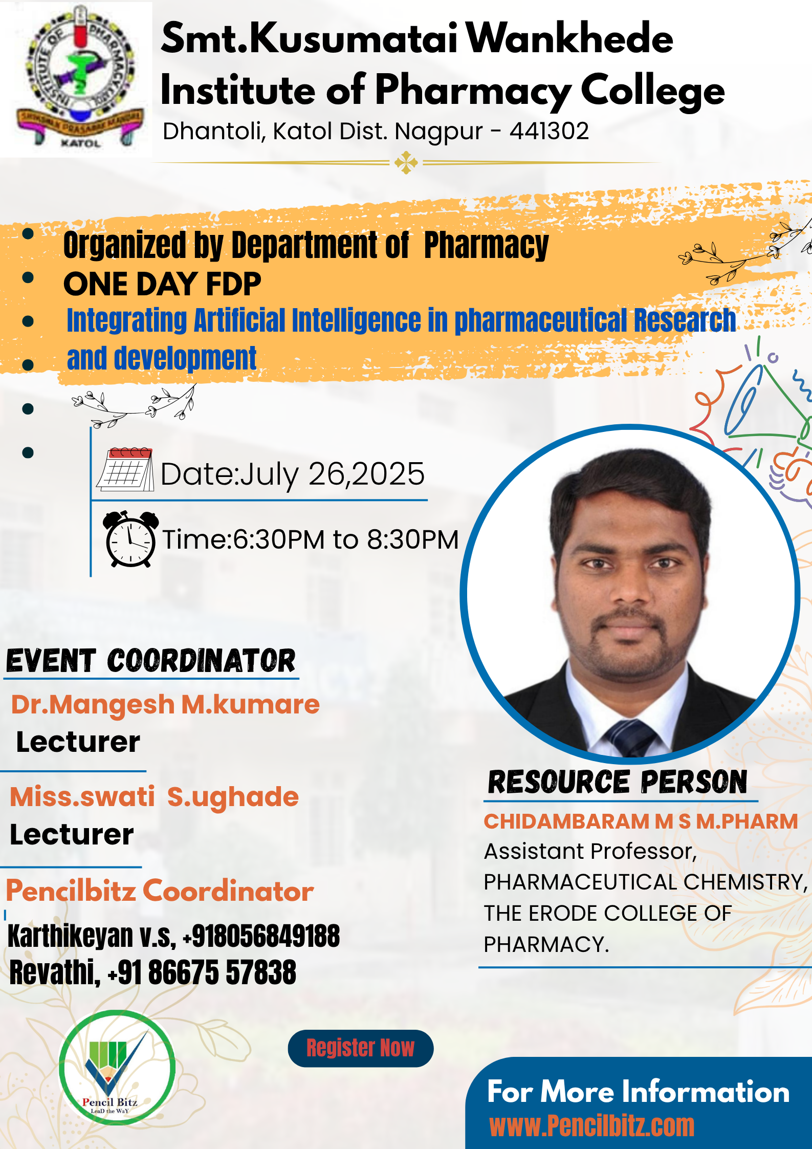 Smt.Kusumatai Wankhede Institute of Pharmacy College